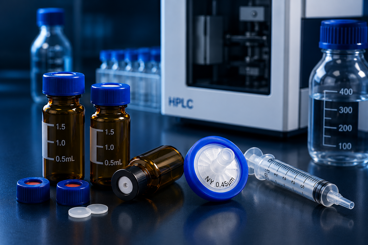 Viales y consumibles para HPLC y cromatografía líquida
